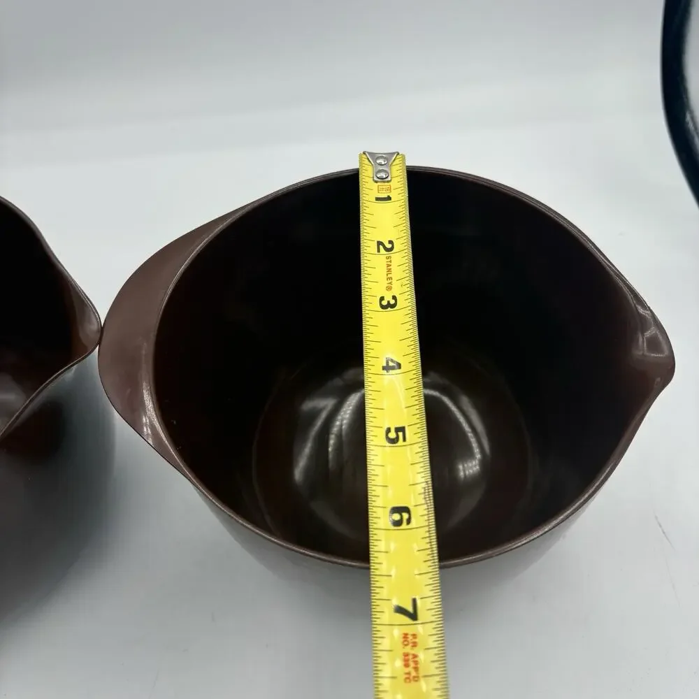 Rosti Denmark Mixing Bowls Lot of 2 Melamine 2L & 1.5L‎ Brown Vintage